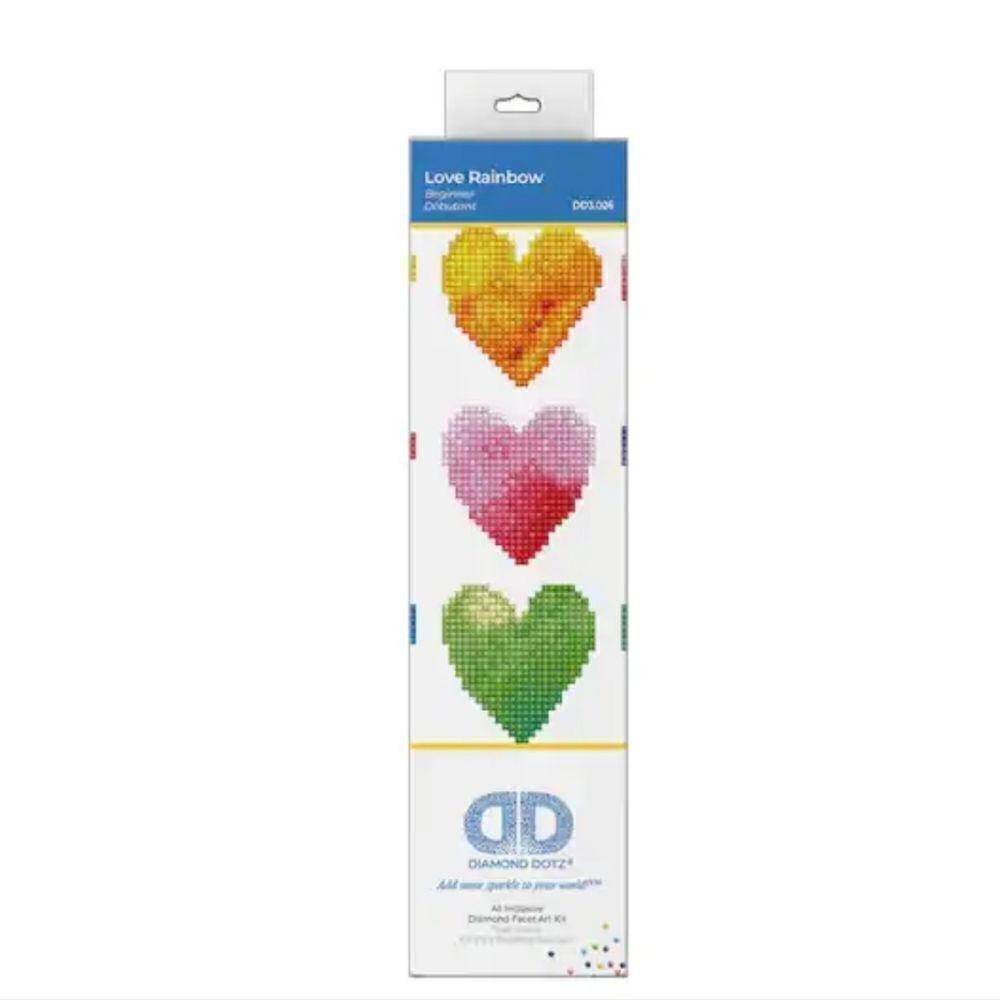 Diamond Dotz Facet Art Kit Love Rainbow Hearts Art Crafts Painting Crystal